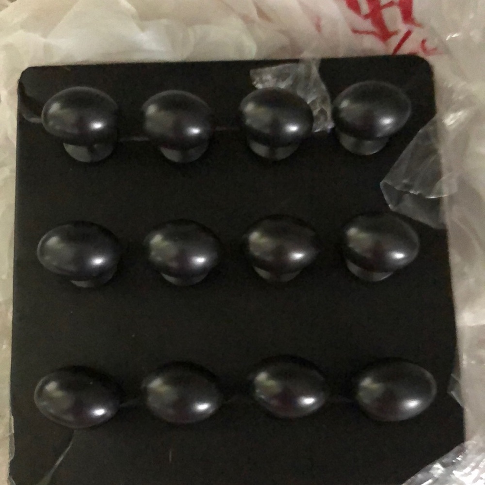 - HomeSense- - 12 Black Drawer Kitchen/Bathroom Cabinet Knobs